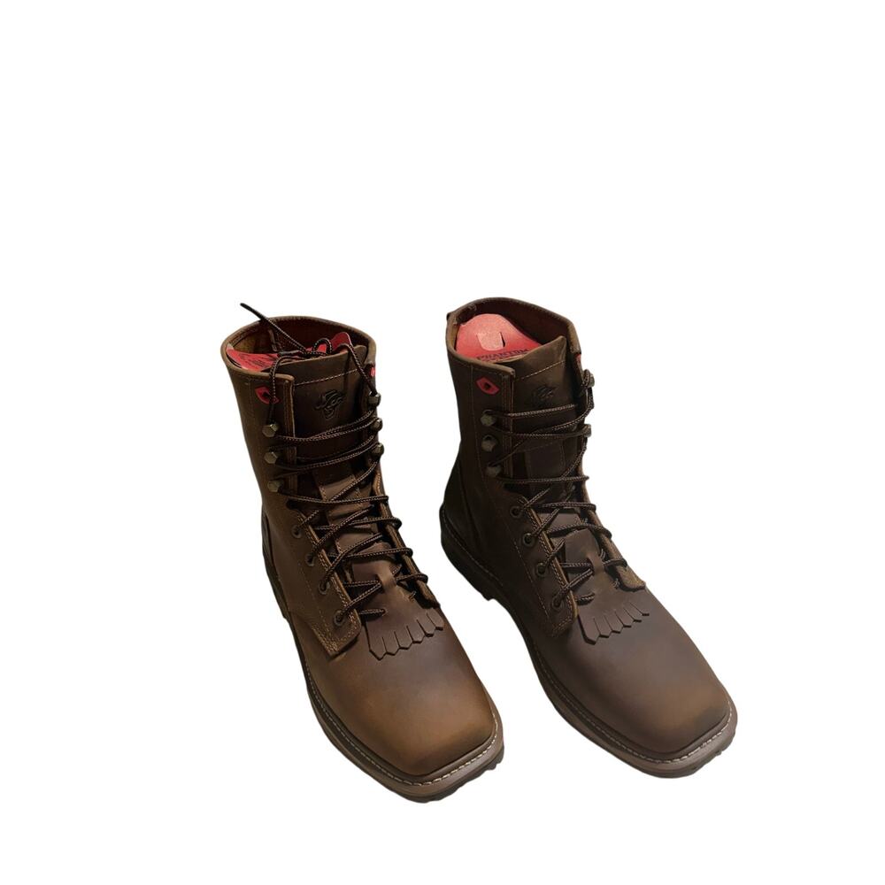 Double H Dailor 8" Lacer Work Boot Phantom Rider Men's 11D Leather Brown New
